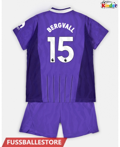 Günstige Tottenham Hotspur Lucas Bergvall #15 3rd trikot Kinder 2026-27 Kurzarm (+ Kurze Hosen)